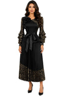 For Her By Tally Taylor Pleated Skirt Set 83459 – Black