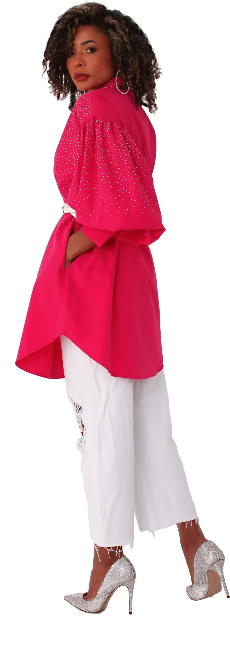 For Her Women Dress 82214-Fuchsia