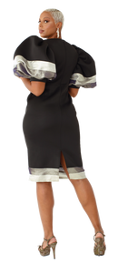 For Her Women Dress 82141C-Black - Church Suits For Less