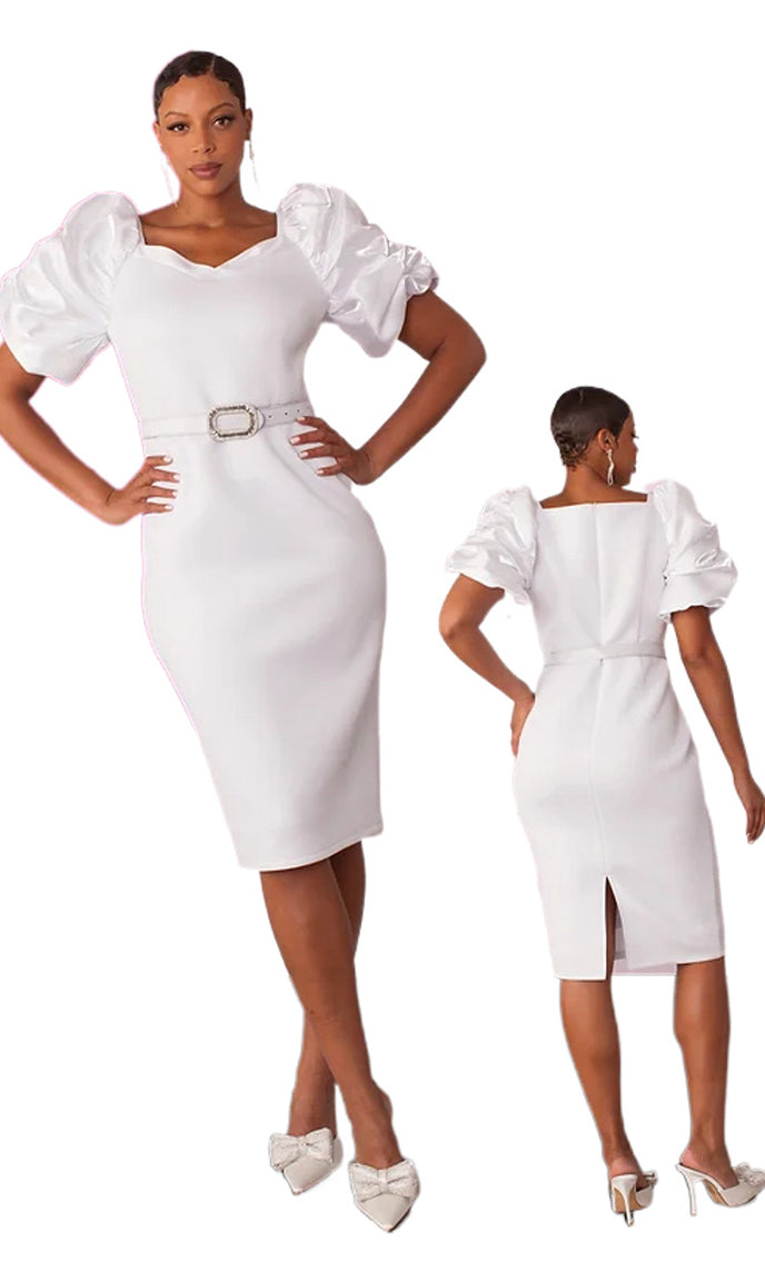 For Her Women Dress 82167C-White