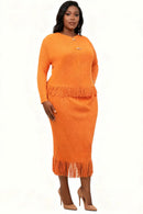 For Her Women Skirt Suit 83019-Orange