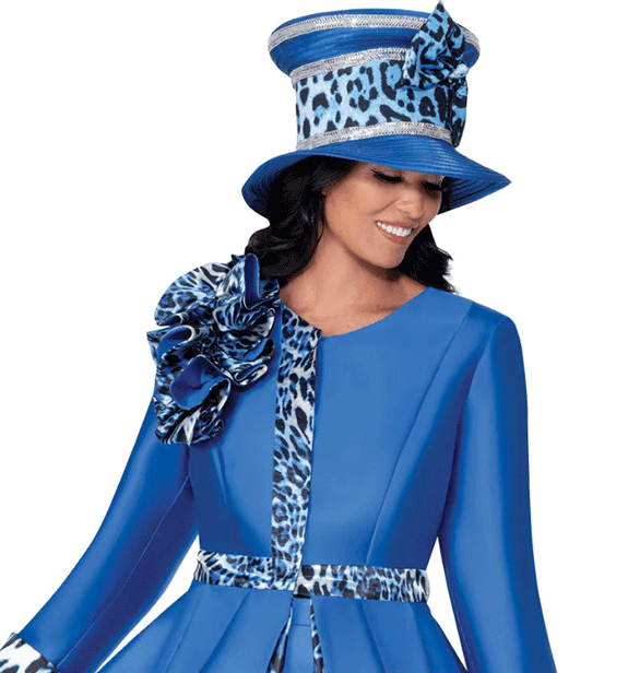 Women Church Hat 400552-Royal