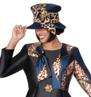 Women Church Hat 400563-Blue Multi