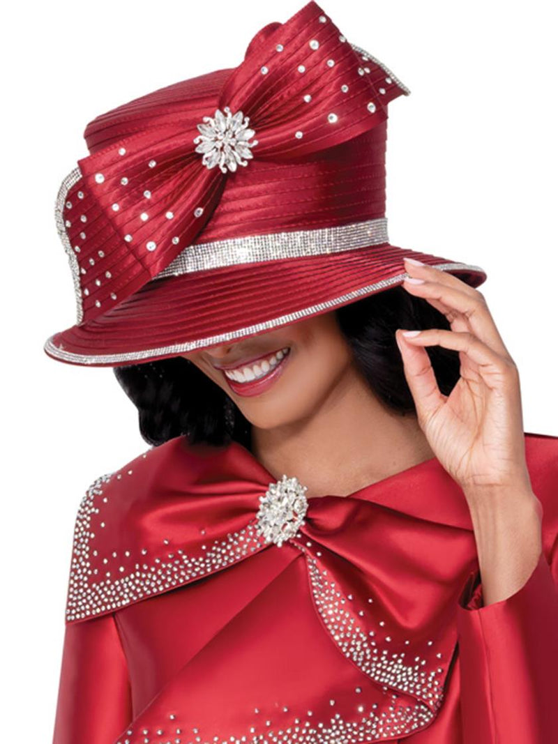 Women Church Hat 400593-Burgundy