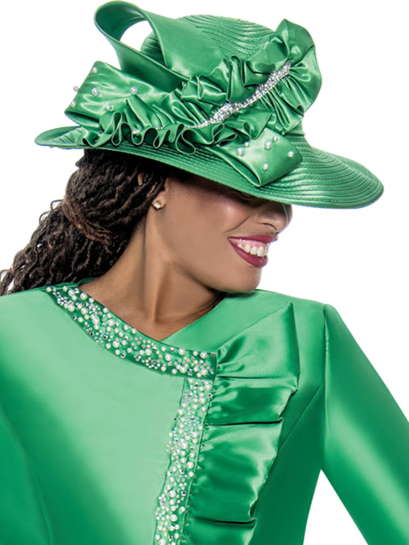 GMI Church Hat 400702-Emerald - Church Suits For Less