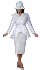 GMI Women Church Suit 401702-White