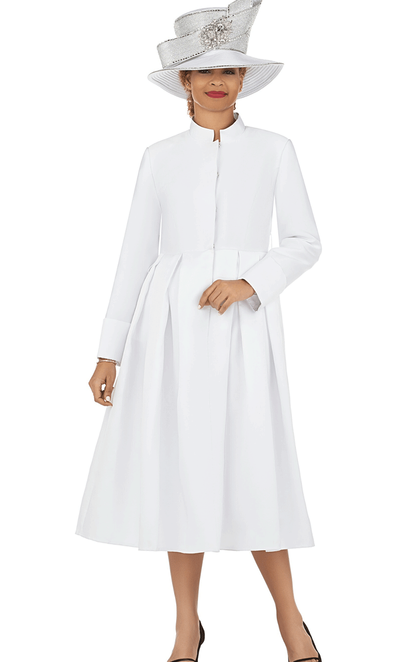 Giovanna Church Dress D1516-White