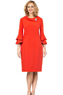 Giovanna Dress D1518-Orange Red