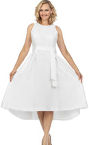 Giovanna Church Dress D1538-White