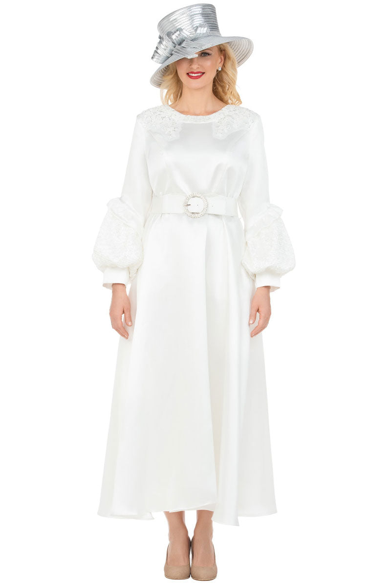 white church dress Suits with Matching Cape  Tally Taylor Elegant and timeless Women Church Dress 3710 White