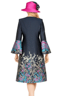 Giovanna Church Dress G1315C-Navy/Fuchsia