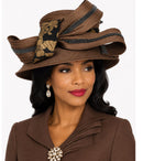 Giovanna Church Hat HG1154-Black/Copper