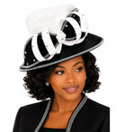 Giovanna Church Hat HR1061-White/Black