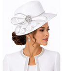 Giovanna Church Hat HR1087-White