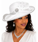 Giovanna Church Hat HR1090-White