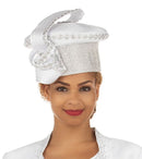 Giovanna Church Hat HR22141-White