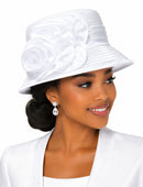 Giovanna Church Hat HR935-White