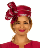 Giovanna Church Hat H0977-Burgundy