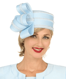 Giovanna Church Hat H0977-Ice Blue