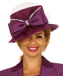Giovanna Church Hat H0978-Eggplant
