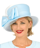 Giovanna Church Hat H0978-Ice Blue