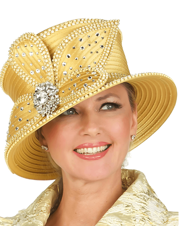 Giovanna D1587-BLU-H Church Hat main image 1