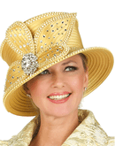 Giovanna Church Hat HR22132C-Gold