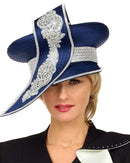 Giovanna Church Hat HG1304-Navy