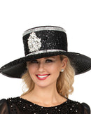 Giovanna Church Hat HR22166-Black