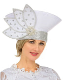 Giovanna Church Hat HR22167-White