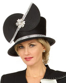 Giovanna Church Hat HR22168-Black