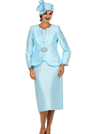 Giovanna Church Suit 0980-Ice Blue