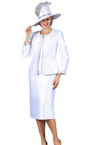 Giovanna Church Suit G1227C-White - Church Suits For Less