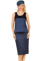 Giovanna Church Suit G1319-Navy