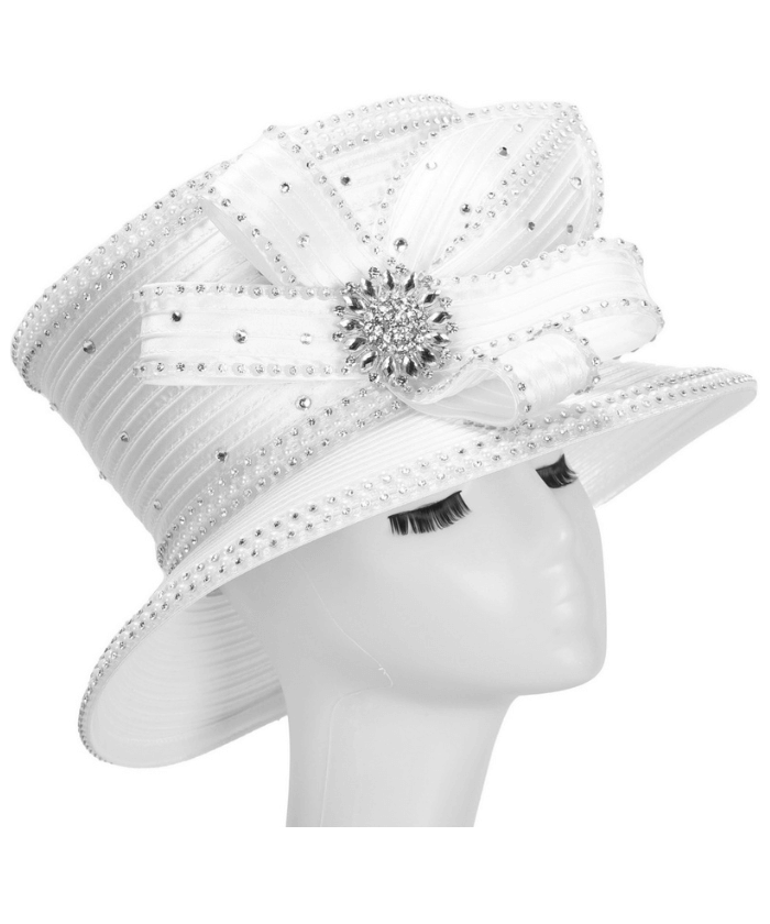 Giovanna Church Hat HR1076-White