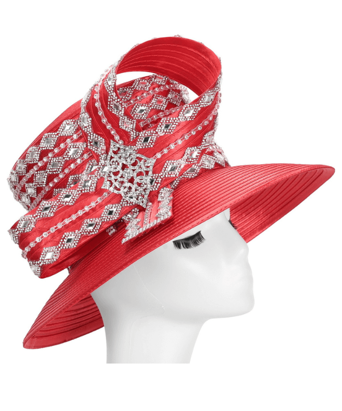 Giovanna Church Hat HR1077-Red