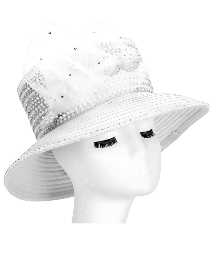 Giovanna Church Hat HR1080-White