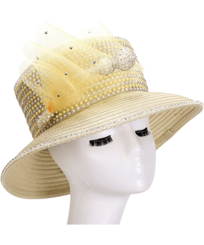 Giovanna Church Hat HR1080-Gold