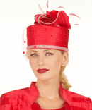 Giovanna Church Hat HG1318-Red