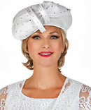 Giovanna Church Hat HR22124-White