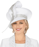 Giovanna Church Hat HR22148-White