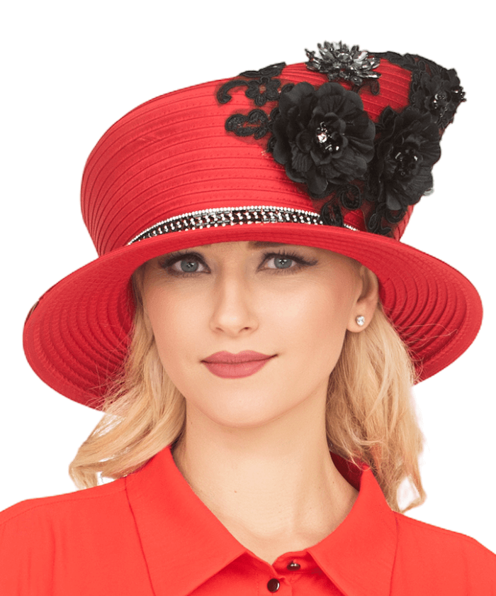 Giovanna Church Hat HG1211-Red main image 0