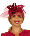 Giovanna Church Hat HR22152-Burgundy