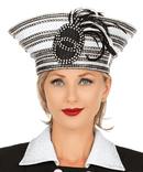 Giovanna Church Hat HR22153-White Black