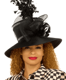 Giovanna Church Hat HR22155-Black
