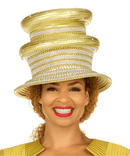 Giovanna Church Hat HR22161-Gold