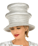 Giovanna Church Hat HR22161-Silver