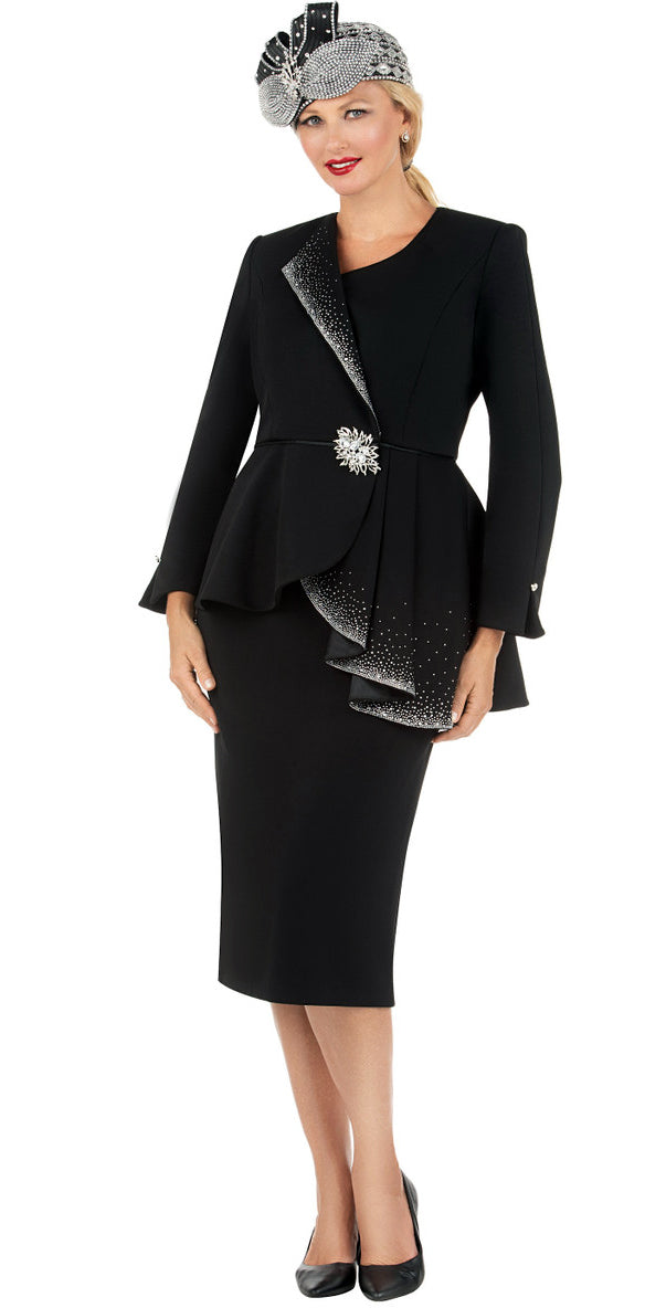 Giovanna Church Suit G1183-Black