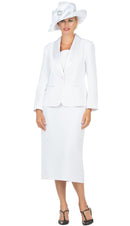 Giovanna Usher Suit S0826C-White - Church Suits For Less