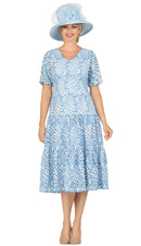 Giovanna Dress D1619-Blue - Church Suits For Less